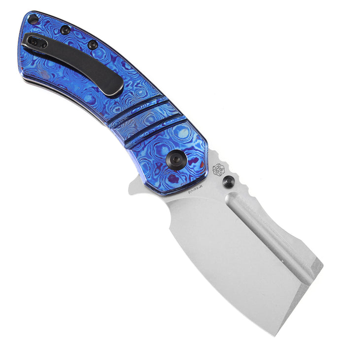 KANSEPT M+ Korvid Thumb Studs/Flipper Knife Timascus Handle (3.07'‘ CPM S35VN Blade ) Koch Tools Design-K2030C1U