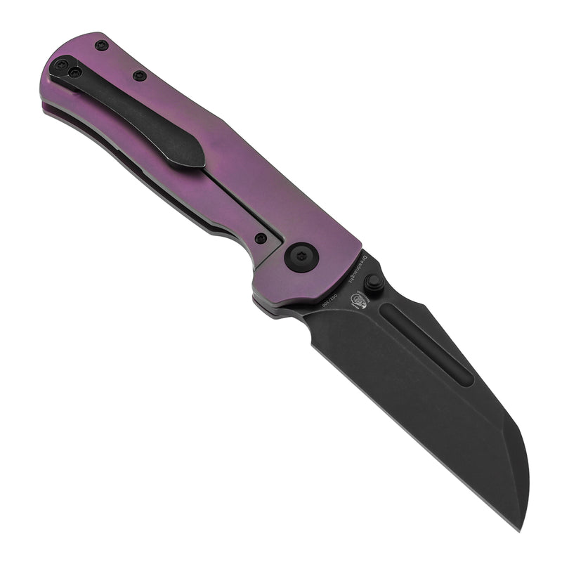 KANSEPT Dreadnaught Thumb Stubs Purple Anodized Titanium Handle (3.49''CPM S35VN Blade ) Daniel Sparhawk Design -K1082A4