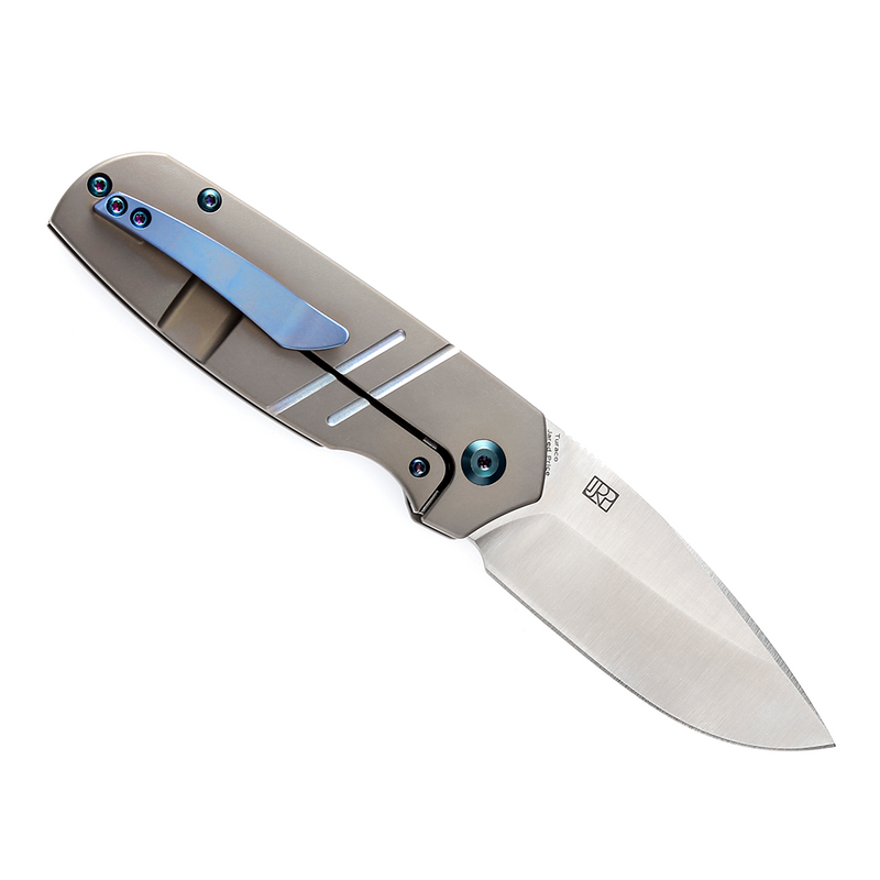 Turaco K2049A3 Satin CPM-S35VN Blade Bronze Anodized Titanium Handle Jared Price Design