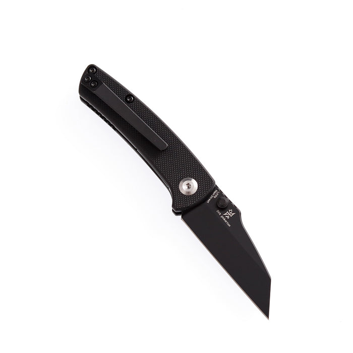 KANSEPT Little Main Street Thumb Studs Knife Black G10 Handle (2.26'' 154CM Blade) Dirk Pinkerton Design -T2015A1