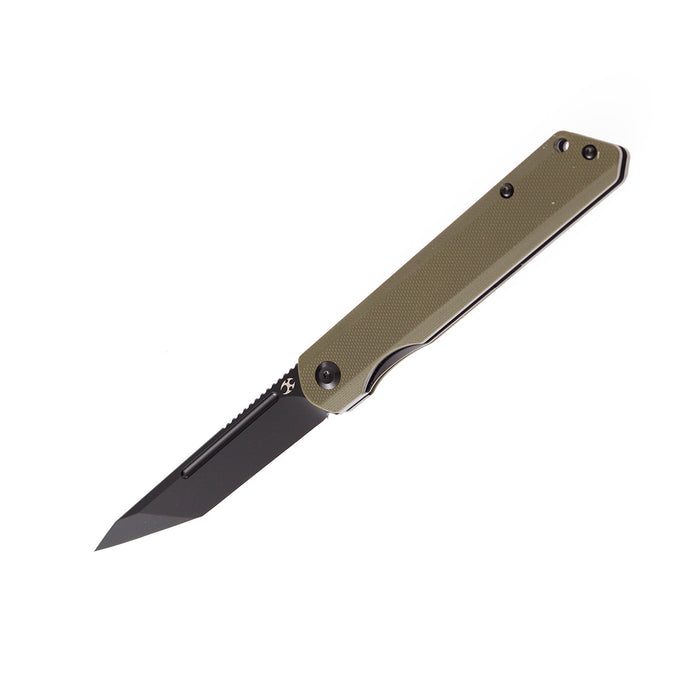 KANSEPT Prickle Flipper Knife Green G10 Handle (3.53''154CM Blade) Max Tkachuk Design-T1012T2
