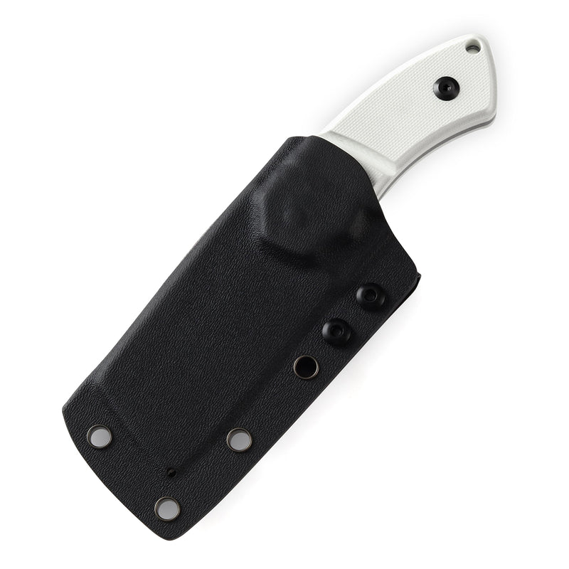 KANSEPT Korvid S Fixed Blade White G10 + Kydex Sheath Handle (2.9" 14C28N Blade) Koch Tools -G2030A2