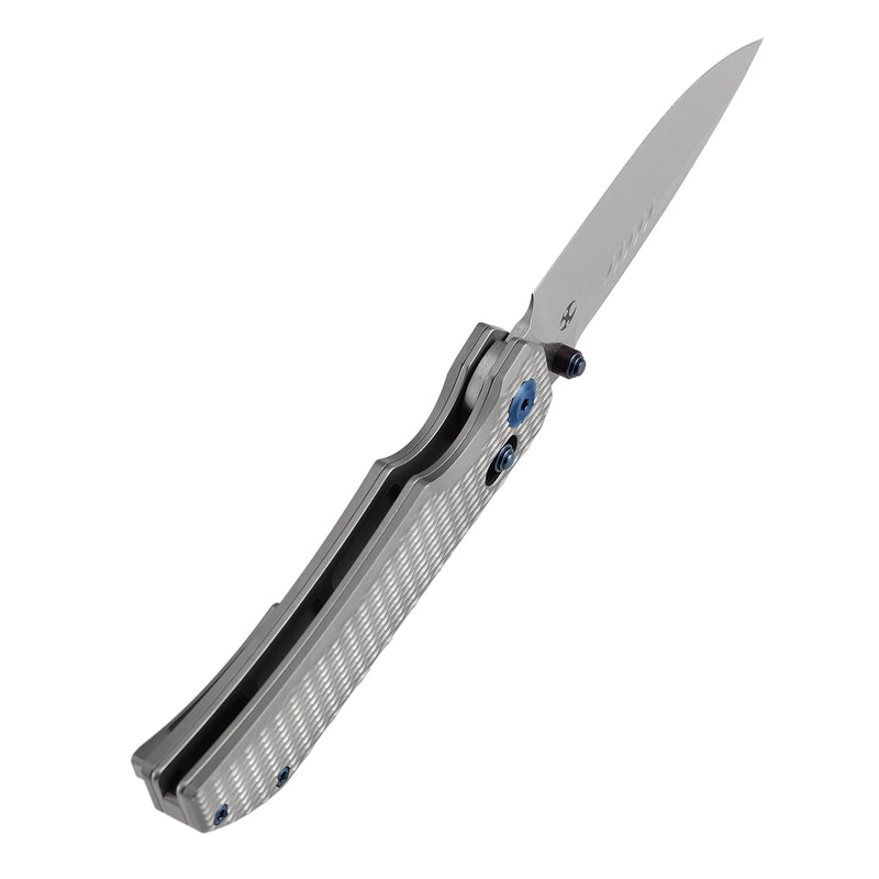 【Preorder】Ship by Dec 10th-KANSEPT Eaglestrike Crossbar Lock Knife Bead Blasted Titanium with Diamond Pattern Handle(3.73'' CPM S35VN Blade) James Lowe Design-K1095V4
