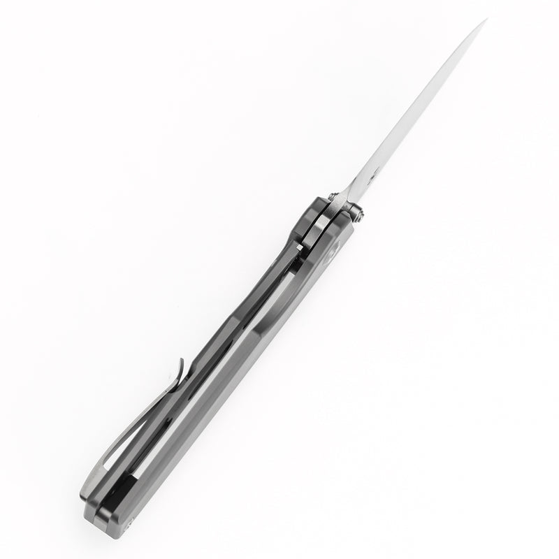 KANSEPT Chimera Thumb Stub Stonewashed Titanium Handle (3.15" CPM S35VN Blade) with Matsey Design-K1096A2