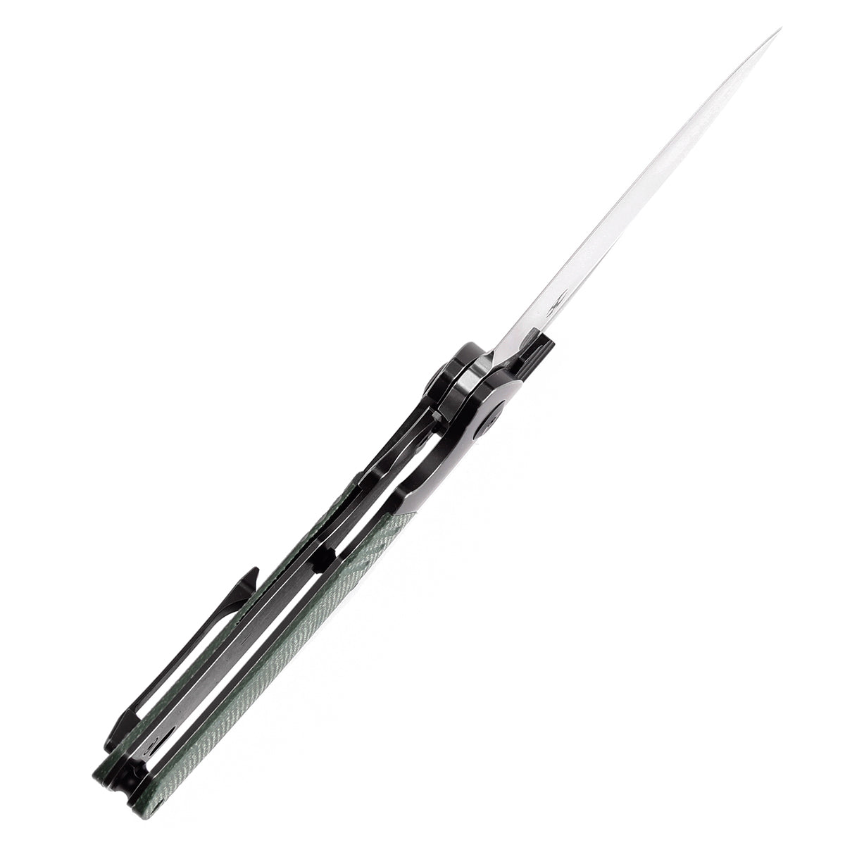 KANSEPT Hinterland Thumb Stub Blackwash Titanium and Green Micarta