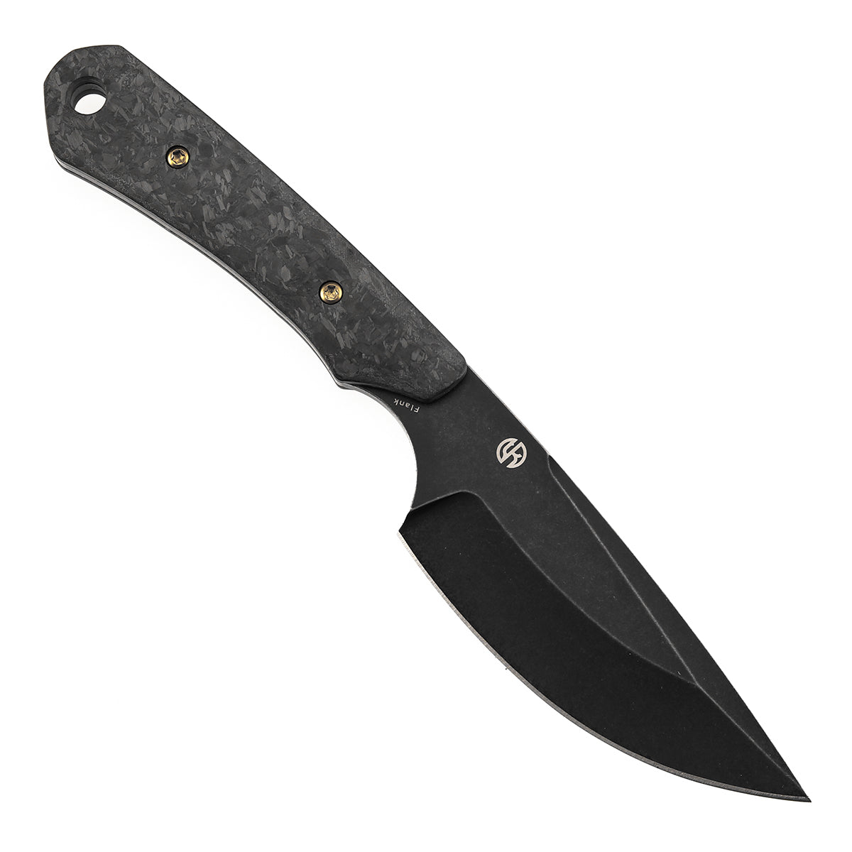 KANSEPT Flank Fixed Blade Shred Carbon Fiber Handle (3.69'' Black
