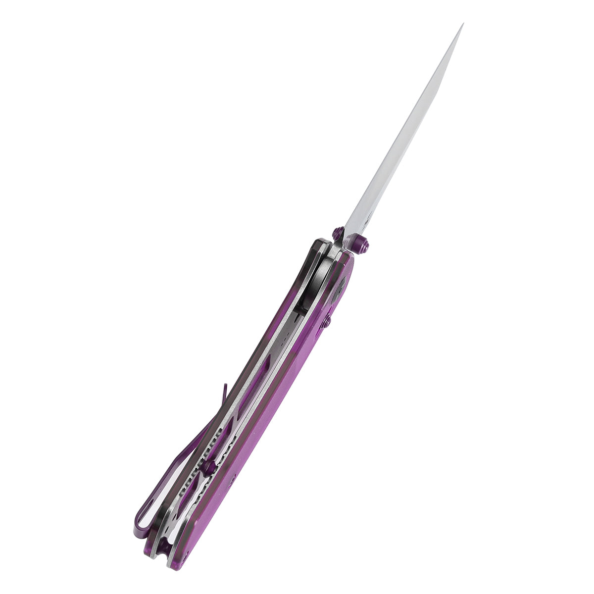 KANSEPT Main Street Thumb Studs/Crossbar Lock Knife Purple Acrylic