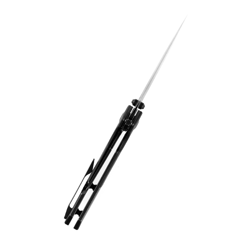 KANSEPT Fenrir Front Flipper/Thumb Stud Knife Twill Carbon Fiber +Titanium Handle (3.48'' CPM-S35VN Blade) Greg Schob Design-K1034A4