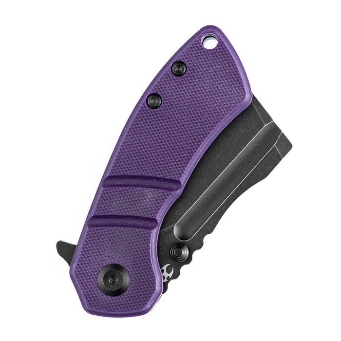 KANSEPT Korvid M Thumb Studs/Flipper Knife Purple G10 Handle (2.45'‘ 154CM Blade ) Koch Tools Design-T2030A3