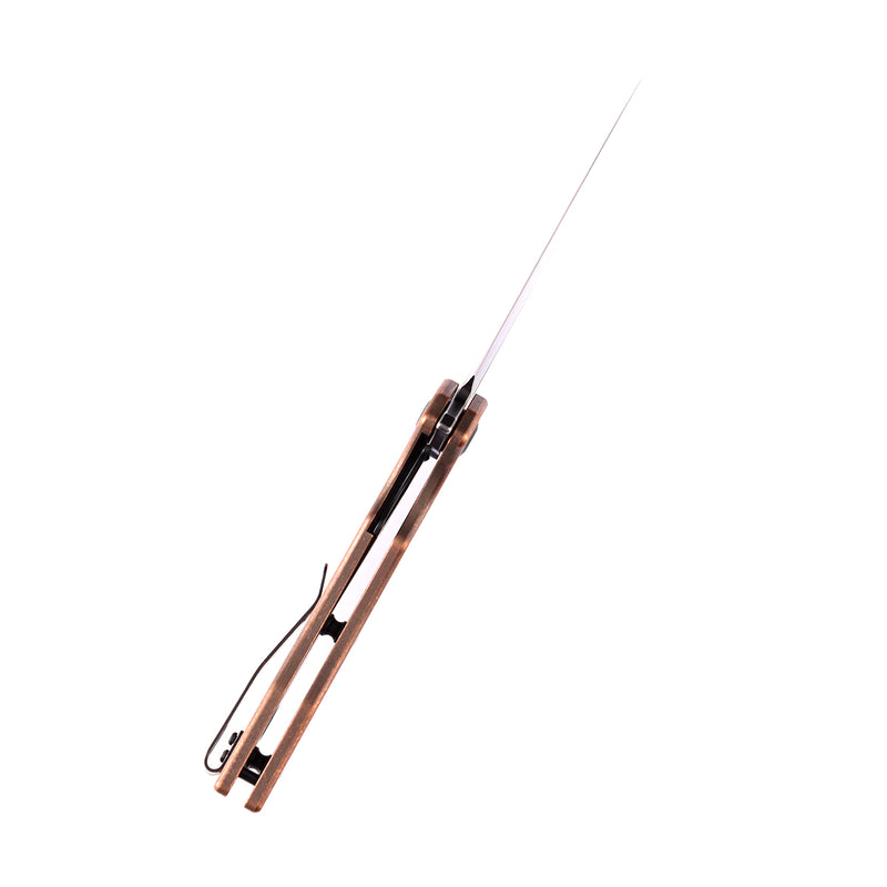 KANSEPT Kryo Thumb Hole  Knife Anodized Copper Handle (3.58'' CPM-S35VN Blade)Kim Ning Design-K1001C2