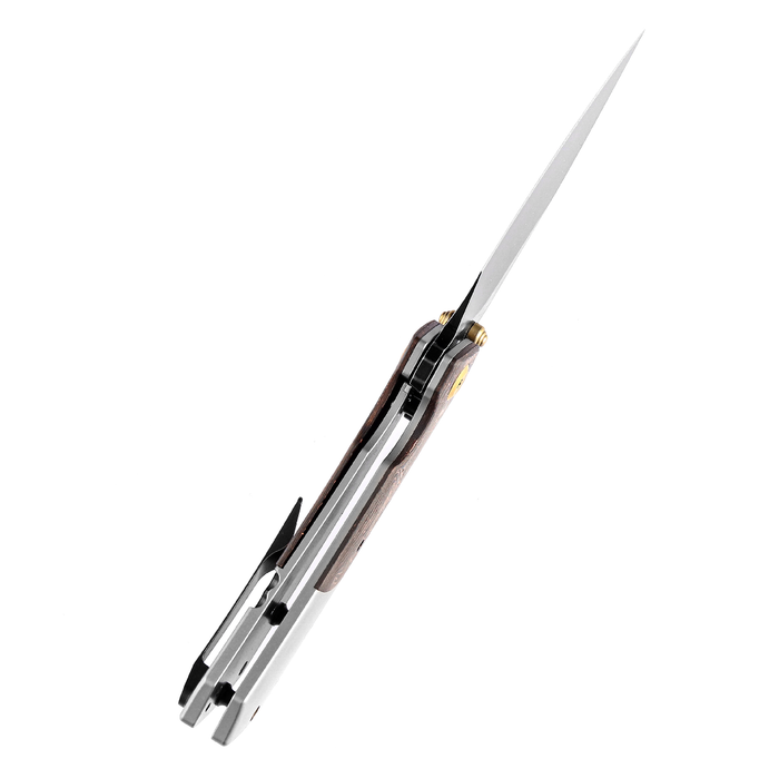 KANSEPT Fenrir Flipper/Thumb Hole Knife  Copper Carbon Fiber + Titanium Handle (3.48'' CPM-S35VN Blade) Greg Schob Design-K1034A9
