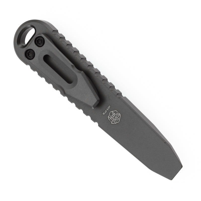 Kansept EDC Kursor Gray Anodized Titanium; Arctic Storm Fatcarbon Designed by Koch Tools-G015B1