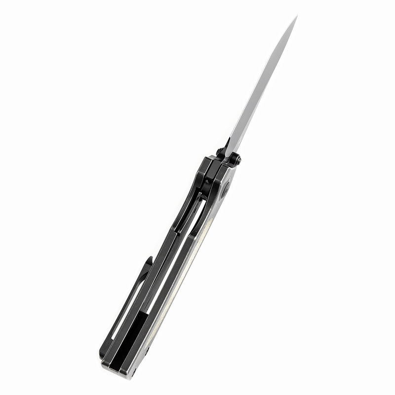 KANSEPT Fermi Green Micarta Handle (3.11" CPM 20CV Blade) Burchtree Designs-K1122A1