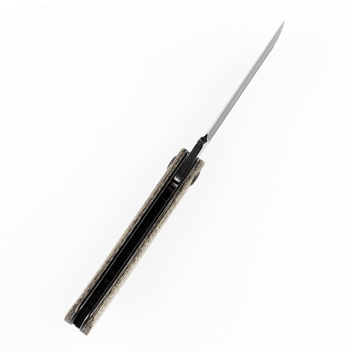 KANSEPT Bevy Slip Joint Knife Brown Micarta Handle (2.9'' 154CM Blade)Nick Swan Design-T2026F3