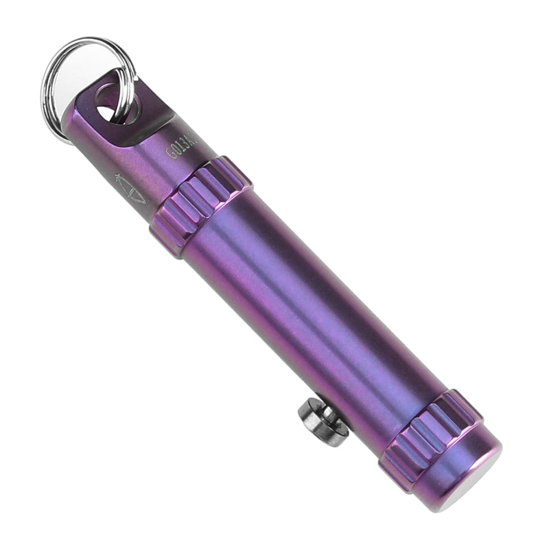 Kansept EDC Bolt Fidget G013A5 Purple Anodized Titianium with Bolt Mechanism for Stress Relieving with Key Chain for Lanyard Hole-Kevin Passon Designed