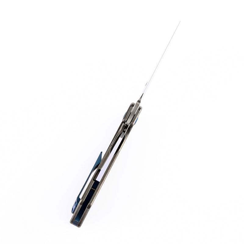 Kansept Goblin XL Thumb Hole Knife Bronzed Anodized Titanium Handle ( 3.50''CPM-S35VN Blade) Marshall Noble Design-K1016A3