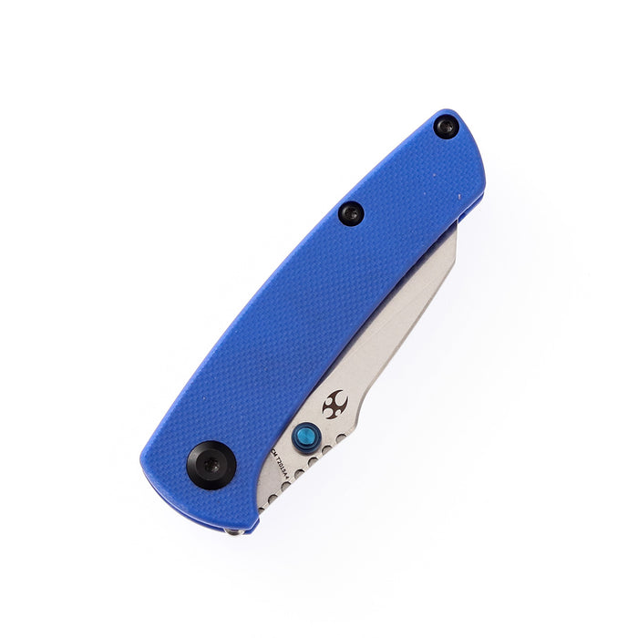 KANSEPT Little Main Street Thumb Studs Knife Blue G10 Handle (2.26'' 154CM Blade) Dirk Pinkerton Design -T2015A4