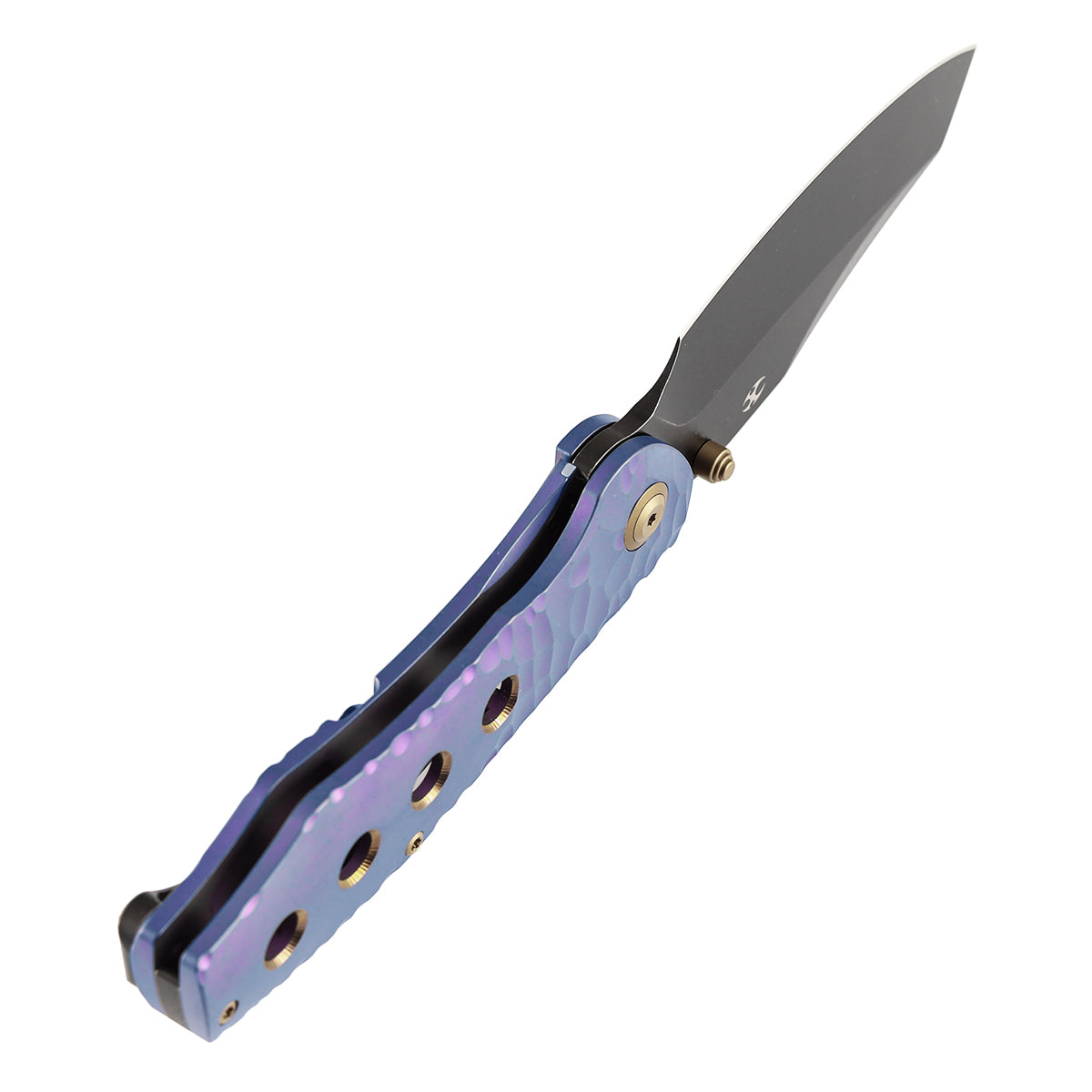 Kansept Caveman | Frame Lock | Purple Anodized and Stonewashed