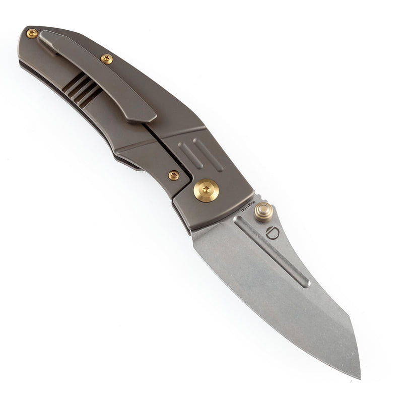Estimated Released in October-Magnitar Thumb Studs Knife Bronze Anodized Titanium Handle (2.67''CPM S35VN Blade ) D.O.C.K. Design -K1063A3