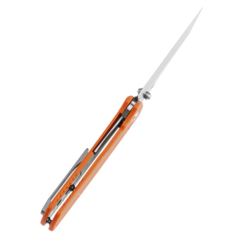 KANSEPT Main Street Thumb Stubs Orange G10 Handle (3.36'' 154CM Blade) Dirk Pinkerton Design-T1015E6