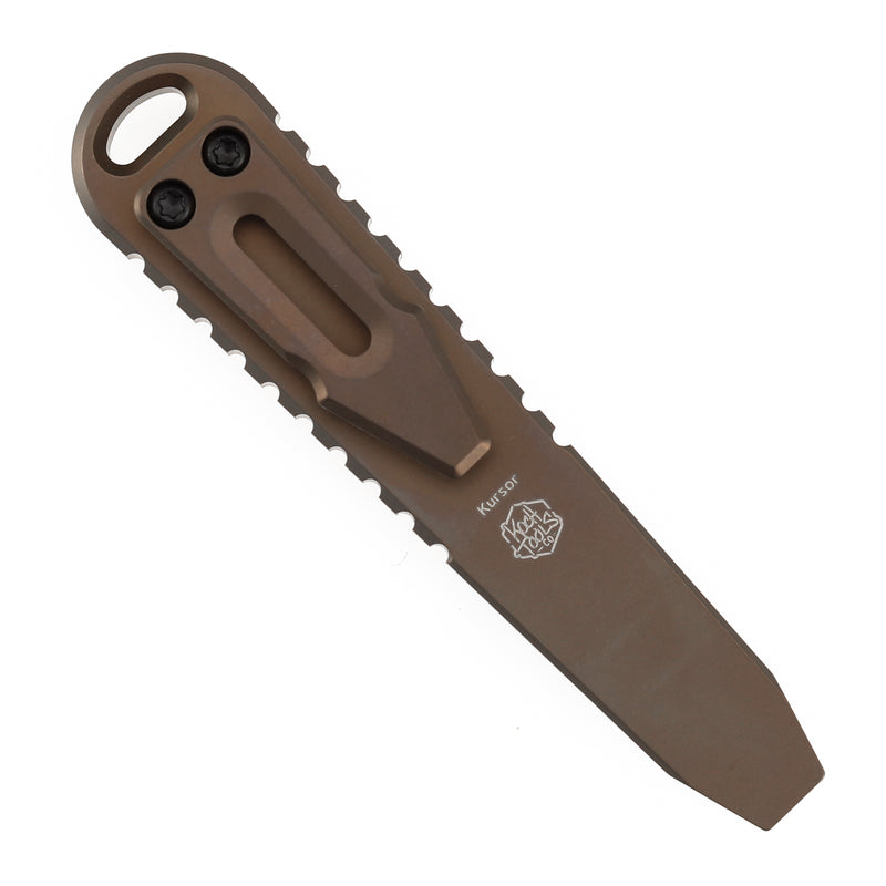 Kansept EDC Kursor Bronze Anodized Titanium+Brown Micarta Inlay Designed by Koch Tools-G015C3