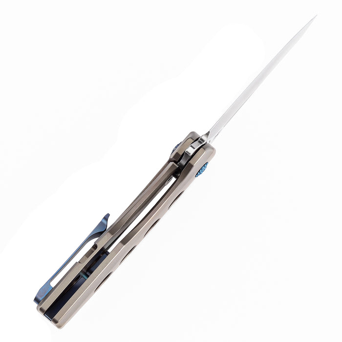 KANSEPT Cassowary Flipper Knife Bronzed Anodized Titanium Handle (2.9'' CPM S35VN Blade) Koch Tools -K2065A5