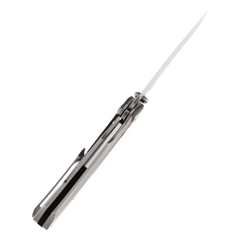 KANSEPT Weim Thumb Studs Knife Twill Carbon Fiber+Titanium Handle (3.28''CPM S35VN Blade)Jonathan Styles Design-K1051A1