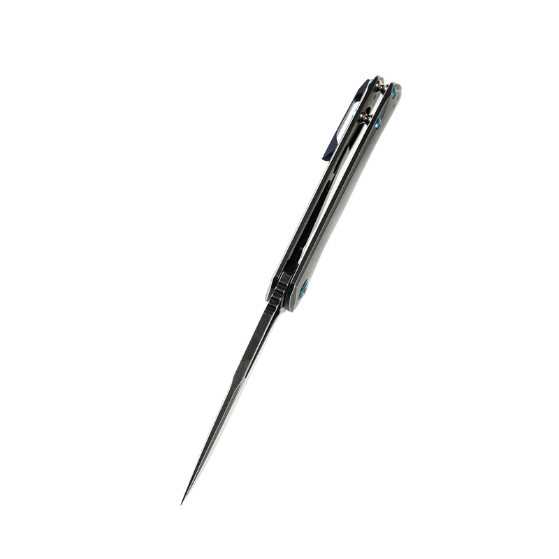 KANSEPT KRYO Thumb Hole Black Titanium Handle (3.58" CPM S35VN Blade) Kim Ning Design-K1001A2