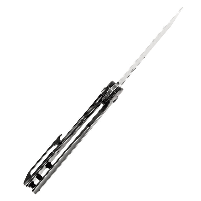 KANSEPT Shard K1006C2 Damascus Blade Blackwashed Titanium and Copper Carbon Fiber Handle With Kim Ning Design
