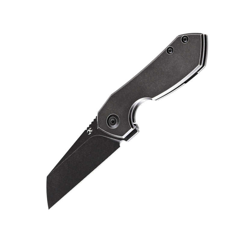KANSEPT Steller Flipper Knife Black Ti-coated Titanium Handle (2.92''CPM-S35VN Blade) Matt Degnan Design -K2021A2