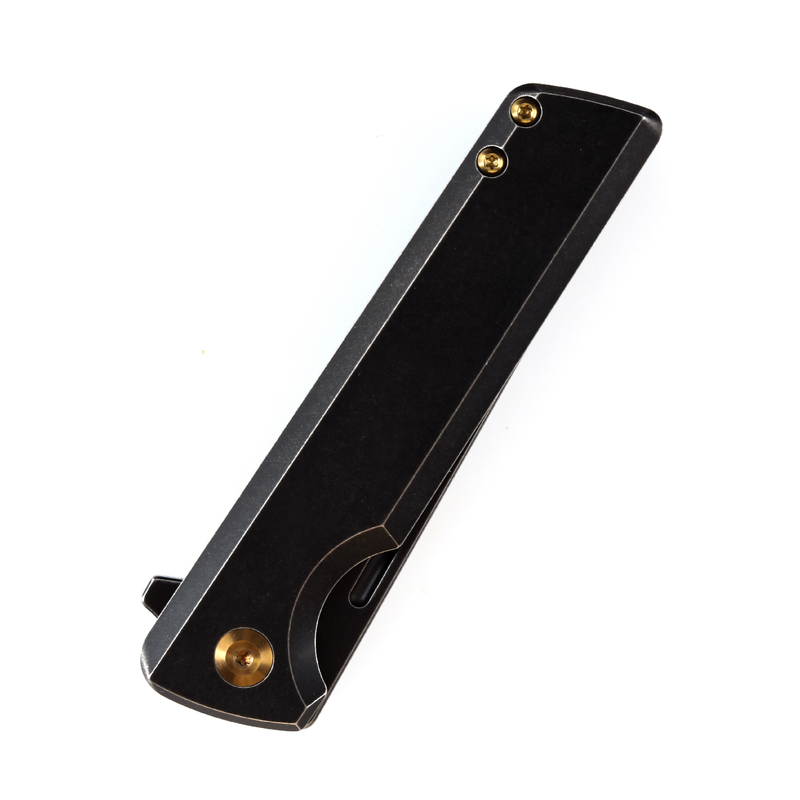 KANSEPT Anomaly Flipper Knife  Stonewashed Titanium Handle (3.14''CPM-S35VN Blade) Dirk Pinkerton-K2038T2