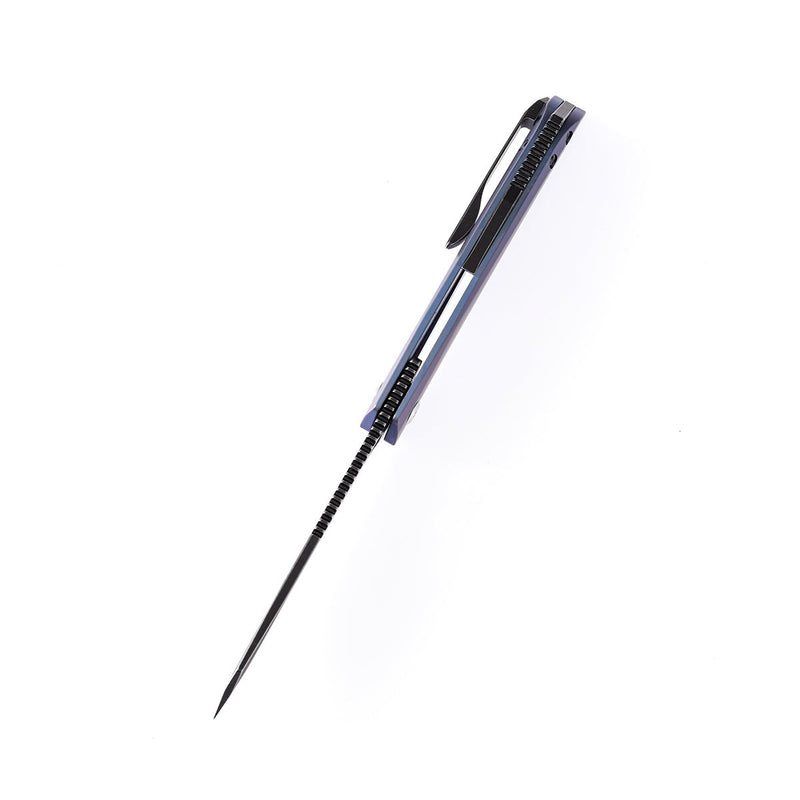 KANSEPT Lucky Star K1013T2  CPM-S35VN  Blade Blue Anodized Titanium Handle with MaxTkachuk Design