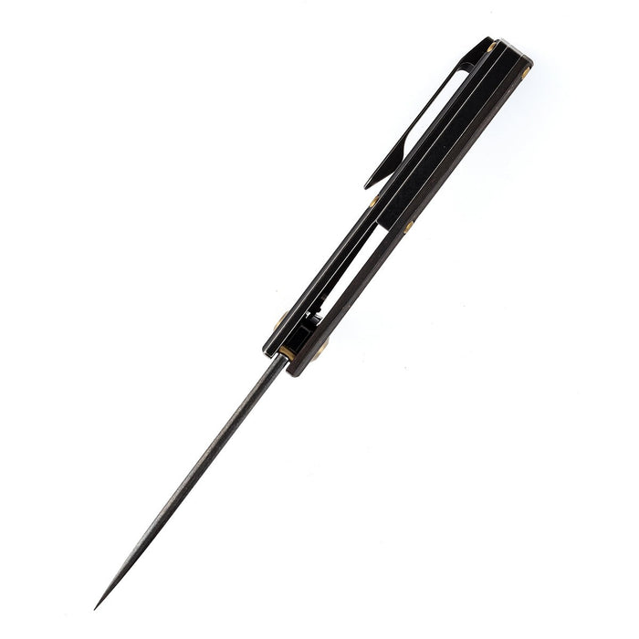 KANSEPT AGI Flipper Knife  Copper Carbon Fiber  + Titanium Handle (2.94''CPM S35VN Blade) Michal Galovic & Michal Komorovsky Design-K2037A3