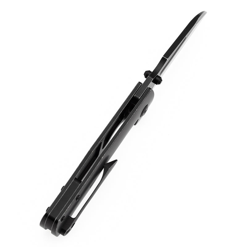 KANSEPT Dreadnaught Thumb Stubs Blackwash Titanium Handle (3.49''CPM S35VN Blade ) Daniel Sparhawk Design -K1082A2