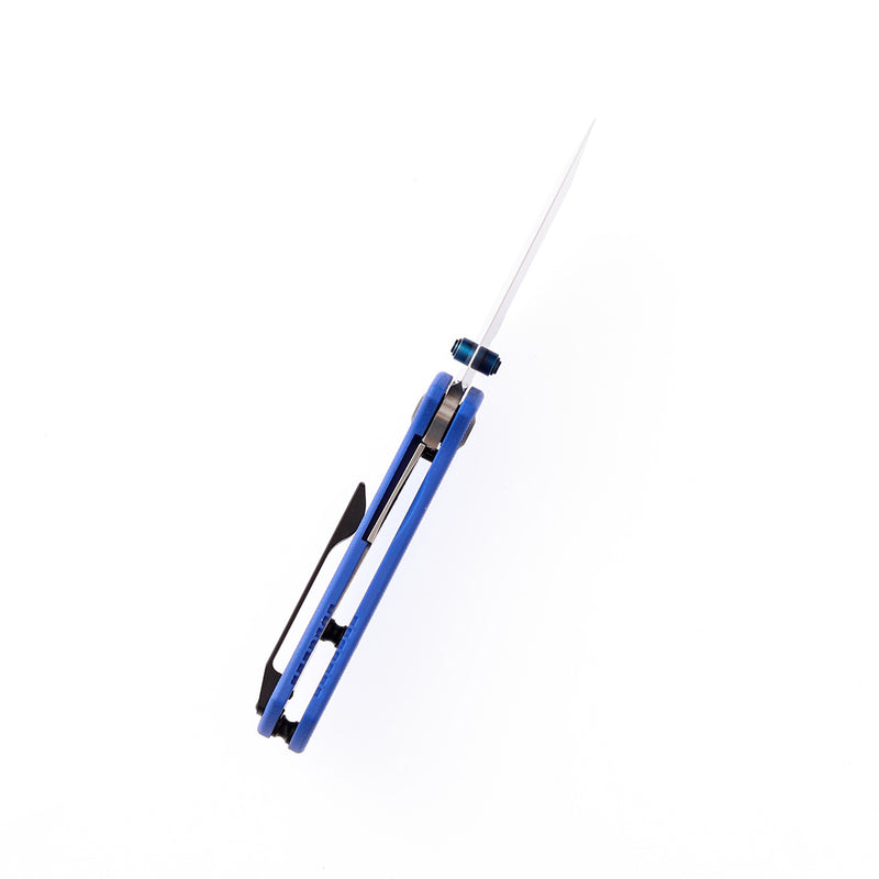 KANSEPT Little Main Street Thumb Studs Knife Blue G10 Handle (2.26'' 154CM Blade) Dirk Pinkerton Design -T2015A4