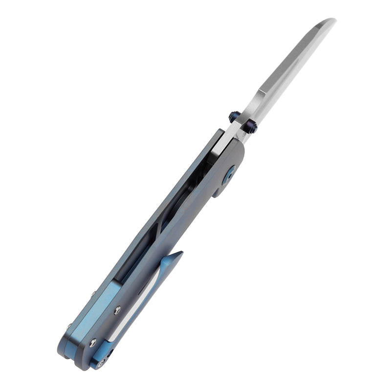 KANSEPT Dreadnaught Thumb Stubs Blue Anodized Titanium Handle (3.49''CPM S35VN Blade ) Daniel Sparhawk Design -K1082A5