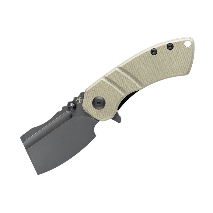 KANSEPT Korvid M Thumb Studs/Flipper Knife Light Sand G10 Handle (2.45'‘ 154CM Blade ) Koch Tools Design-T2030A2