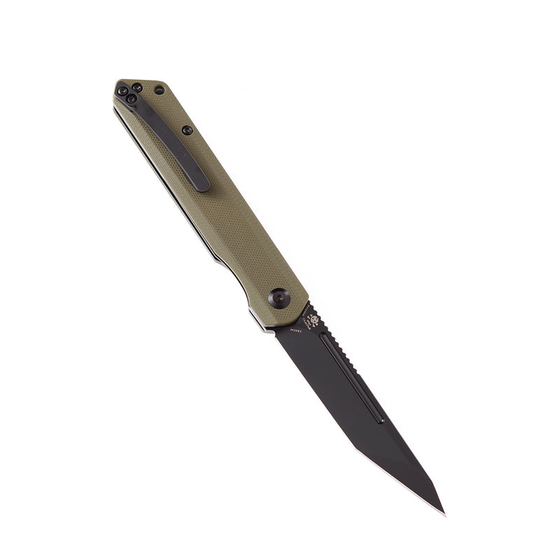 KANSEPT Prickle Flipper Knife Green G10 Handle (3.53''154CM Blade) Max Tkachuk Design-T1012T2