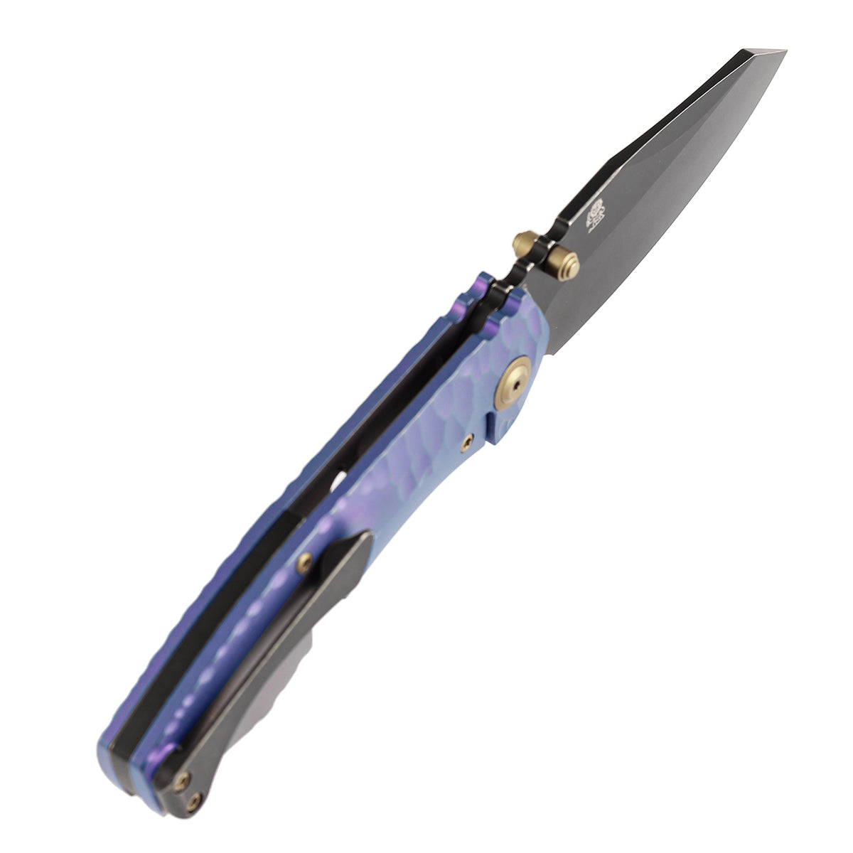 Kansept Caveman | Frame Lock | Purple Anodized and Stonewashed