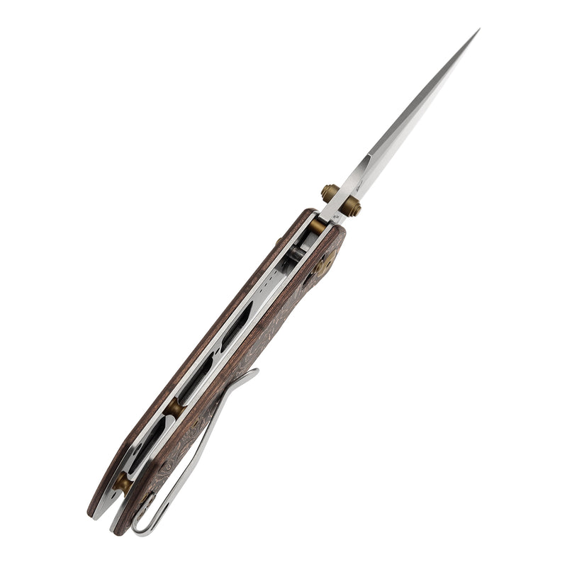 KANSEPT Fenrir Crossbar Lock Knife Copper Carbon Fiber Handle (3.48'' CPM S35VN Blade) Greg Schob Design - K1034V3