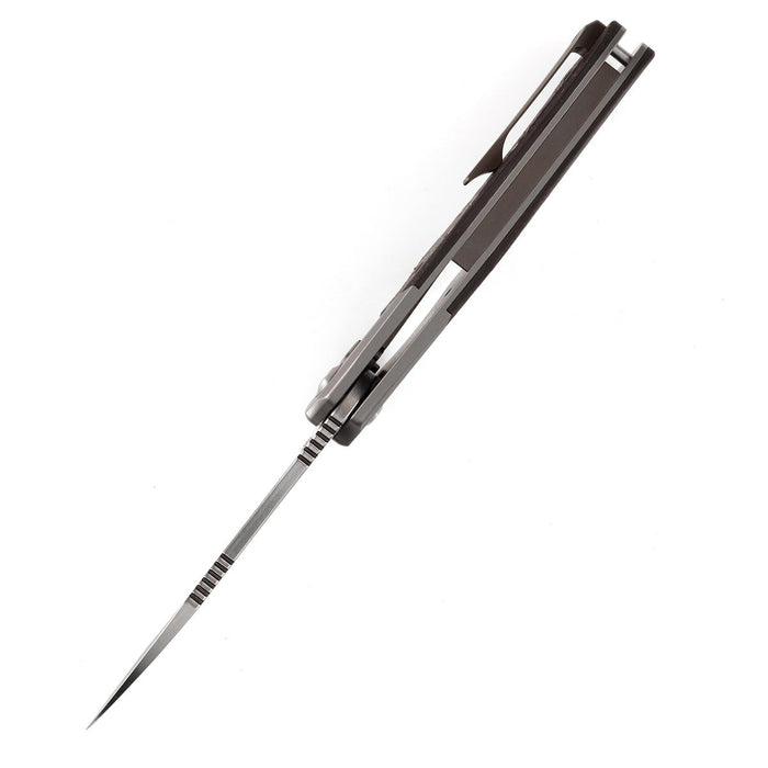 KANSEPT Cosmos Flipper Knives Titanium + Copper Carbon Fiber ( 3.58''CPM 20CV Blade)Munko Knives Design-K1059A1