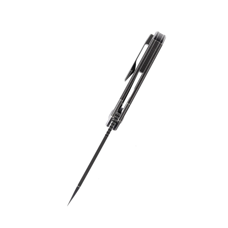 KANSEPT Steller Flipper Knife Black Ti-coated Titanium Handle (2.92''CPM-S35VN Blade) Matt Degnan Design -K2021A2