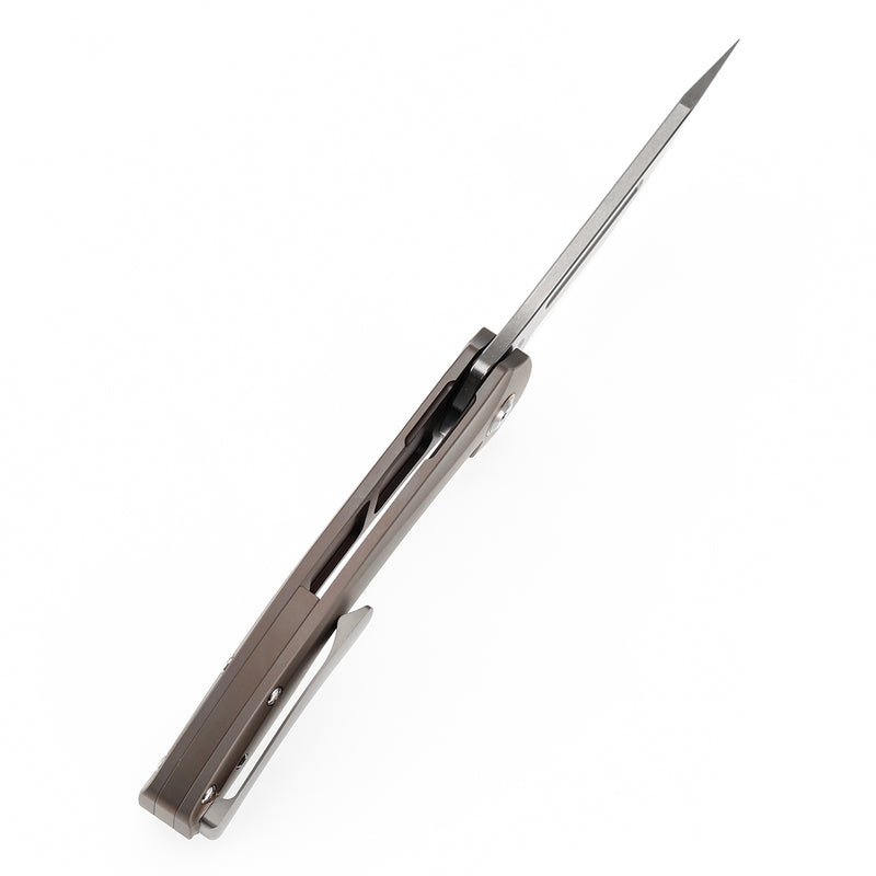KANSEPT Hira Flipper Bronze Anodized Titanium Handle (3.46" CPM S35VN Blade) with Marco Knives Design-K1090A2