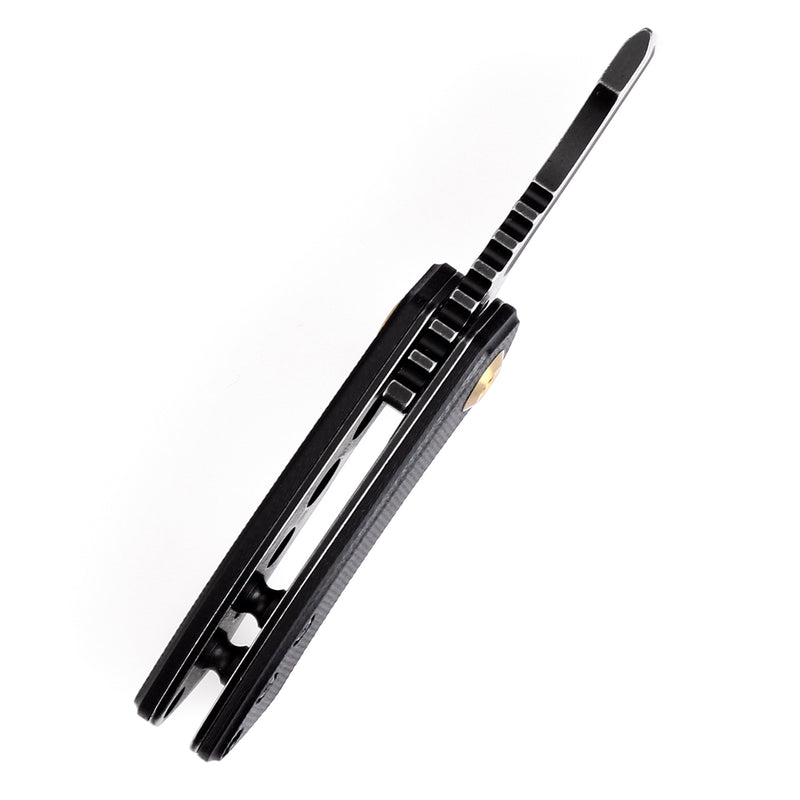 KANSEPT Mini Korvid Flipper Knife Black G10 Handle (1.45'' 154CM Blade) Koch Tools Design -T3030A11