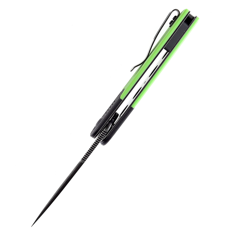 KANSEPT Reverie T2025B2 Black Stonewashed 154CM Blade Black and Green G10 Handle Design by Justin Lundquist