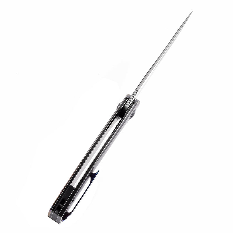 KANSEPT Accipiter Black Anodized Titanium and Timascus Handle (3.50" CPM S35VN Blade) Kim Ning Design-K1007E3