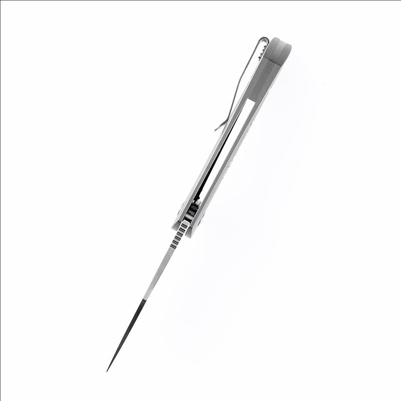 KANSEPT Entity K1036B1 Satin CPM-S35VN Blade Bead Blasted Titanium Handle with Nalu Knives design