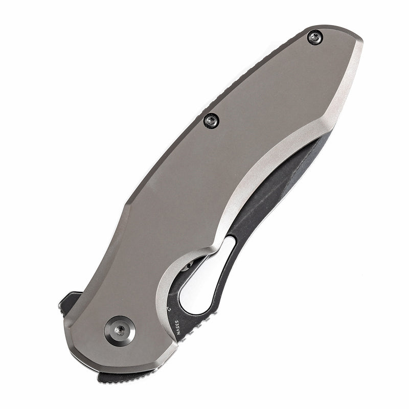 KANSEPT Echis Thumb Hole Bronze Anodized Titanium Handle (3.45''CPM S35VN Blade ) Djinn Design -K1071A2