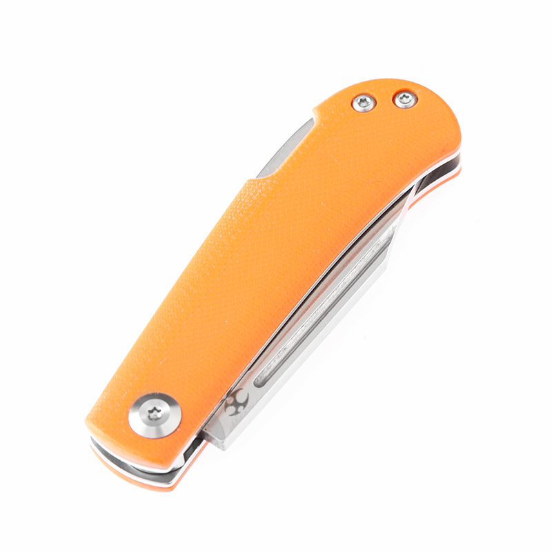 KANSEPT Wedge Back Lock Knife Orange G10 Handle (2.45'' 154CM Blade) Nick Swan Design-T2026B8