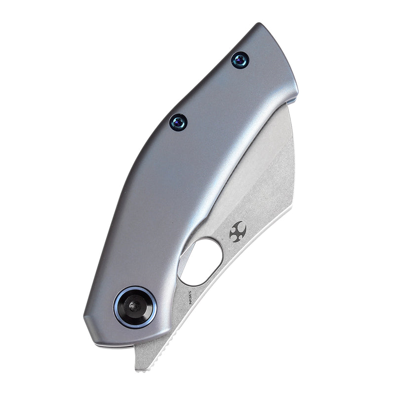 KANSEPT Osprey Thumb Hole Knife Blue Anodized Titanium Handle (2.23'' CPM-S35VN Blade) Johnathan Shaw Design - K2087A4